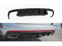 Maxton Design vložka zadního nárazníku ver.2 pro Škoda Octavia RS Mk3, černý lesklý plast ABS, pro benzínové motory