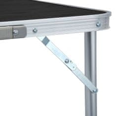 shumee Skládací kempingový stůl šedý hliník 240 x 60 cm