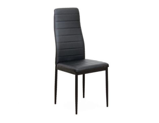 KONDELA Židle, ekokůže černá / kov černá, COLETA NOVA
