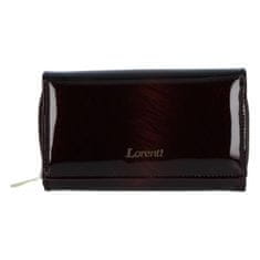 Lorenti Elegantní dámská kožená velká peněženka Laura, hnědá