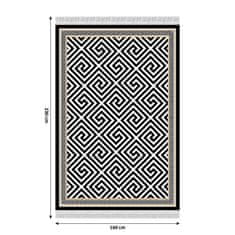 ATAN Koberec MOTIVE, 160x230 - černo-bílý vzor