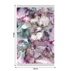 ATAN Koberec DELILA, 120x180 - růžová / zelená / krémová / vzor