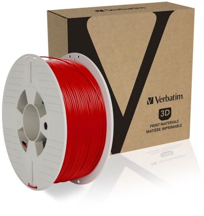 Levně Verbatim tisková struna, ABS, 1,75mm, 1kg, červená (55030)