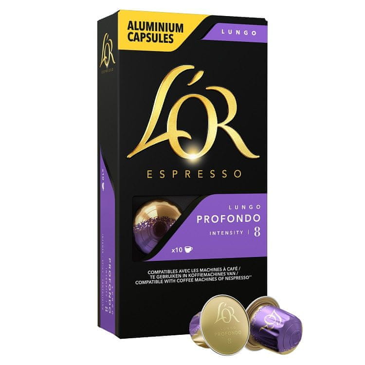 Levně L'Or Espresso Lungo Profondo 10 hliníkových kapslí kompatibilních s kávovary Nespresso®*