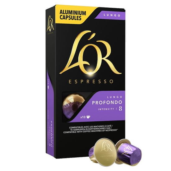 L'Or Espresso Lungo Profondo 10 hliníkových kapslí kompatibilních s kávovary Nespresso®*