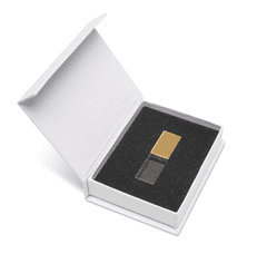 CTRL+C SET USB KRYSTAL zlatý, kombinace sklo a kov, LED podsvícení, balení v bílé kartonové krabičce s magnetem, 16 GB, USB 2.0