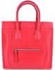 Luxusní dámská kožená kabelka Shopper - červená