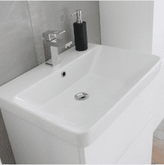 KOLPA-SAN skříňka do koupelny s umyvadlem OXANA, bílá mat, šířka 60,5 cm