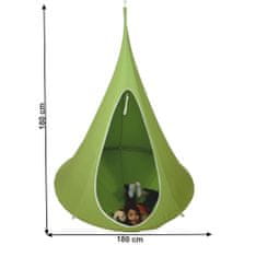 KONDELA Závěsné houpací křeslo Klorin New Big Size 180x180 cm - zelená