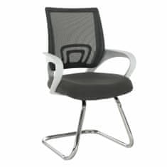 KONDELA Konferenční židle Sanaz Typ 3 - šedá/bílá