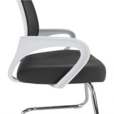 KONDELA Konferenční židle Sanaz Typ 3 - šedá/bílá