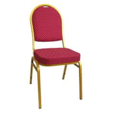 KONDELA Konferenční židle Jeff 3 New - červená/zlatá