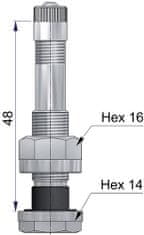 SCHRADER Bezdušový ventil Alcoa 54 MS-00N – pro nákladní ALU disky