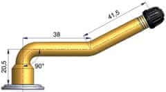 SCHRADER Dušový ventil typ Michelin – 2x zahnutý, A 20,5mm, B 38mm, C 41,5mm, úhel 90°