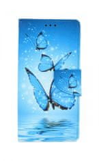 TopQ Pouzdro iPhone SE 2020 knížkové Modří motýlci 54658