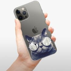 iSaprio Silikonové pouzdro - Crazy Cat 01 pro Apple iPhone 12 Pro