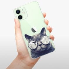 iSaprio Silikonové pouzdro - Crazy Cat 01 pro Apple iPhone 12