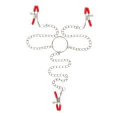 Basic X BASIC X skřipce na bradavky a klitoris červené