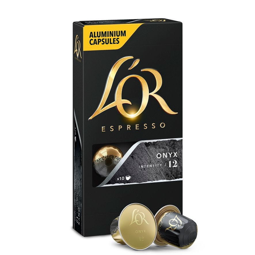 Levně L'Or Espresso Onyx 10 hliníkových kapslí kompatibilních s kávovary Nespresso®*