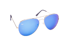 Kašmir PILOT P10 zlaté - skla modrá zrcadlová