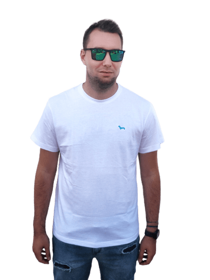 Kašmir Pánské triko CLASSIC H1 white/blue