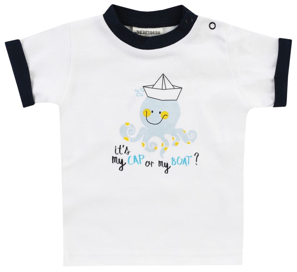 JACKY chlapecké tričko z organické bavlny Ocean Child 1211330 68 bílá
