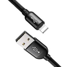 BASEUS Three Primary kabel USB - Micro USB / Lightning / USB-C 3.5A 1.2m, černý