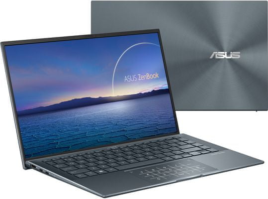 Notebook Asus Zenbook 14 Full HD SSD tenký rámeček procesor Intel 10. generace NVIDIA GeForce dedikovaná grafika ultrabook