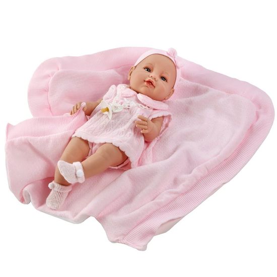 Berbesa Luxusní dětská panenka-miminko Ema 39 cm