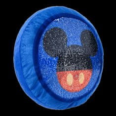 CurePink Dětský proměňovací polštář s flitrama Disney: Mickey Mouse (34 x 30 cm) modrý polyester