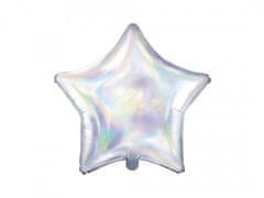 Balónek foliový Hvězda opalizující - duhová - Unicorn - Jednorožec - 48 cm