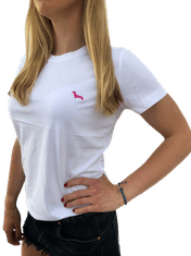 Kašmir Dámské triko CLASSIC H1 white/pink - S