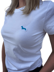 Kašmir Dámské triko CLASSIC H2 white/blue - M