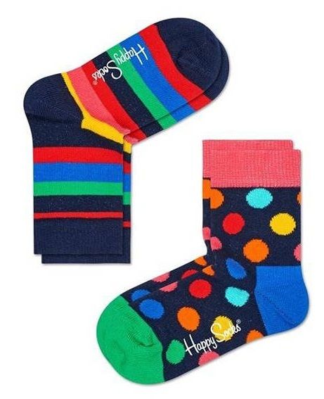 Happy Socks dětské ponožky 2-Pack Stripe Socks 22 - 24 vícebarevná