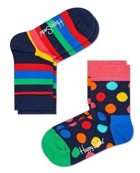 Happy Socks dětské ponožky 2-Pack Stripe Socks