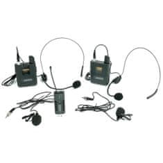 AudioDesign PMU USB 2.2 kompletní duální bezdrátový systém s 2x headset a 2x klopovým mikrofonem