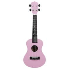 Greatstore Set soprano ukulele s obalem pro děti růžové 23"