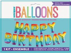 Unique Balónkový banner Happy Birthday barevný 426cm