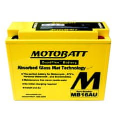 MOTOBATT Baterie MB16AU pro motocykly (20,5Ah, 12V, 2 vývody)