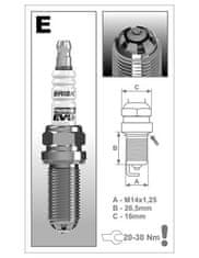 Brisk zapalovací svíčka ER15SXC řada Premium EVO , BRISK - Česká Republika 1901