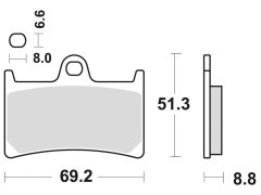 Braking brzdové destičky, BRAKING (sinterová směs P30) 2 ks v balení P30786