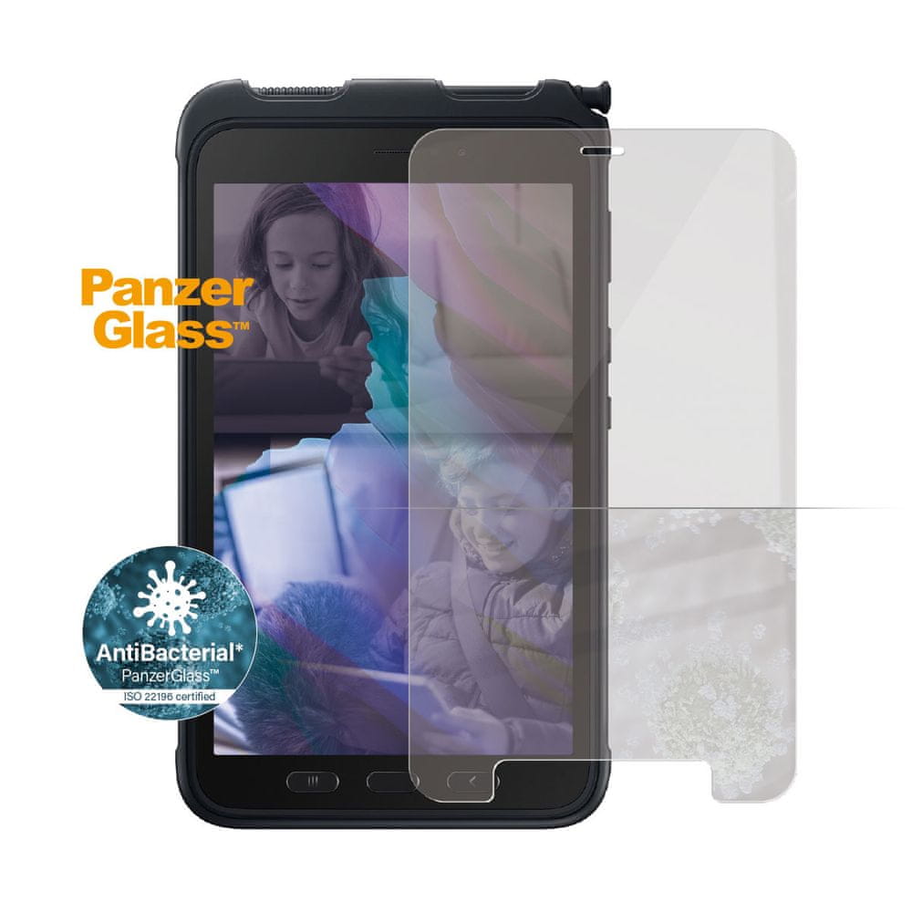 PanzerGlass Edge-to-Edge Antibacterial pro Samsung Galaxy Tab Active 3 7245, čiré