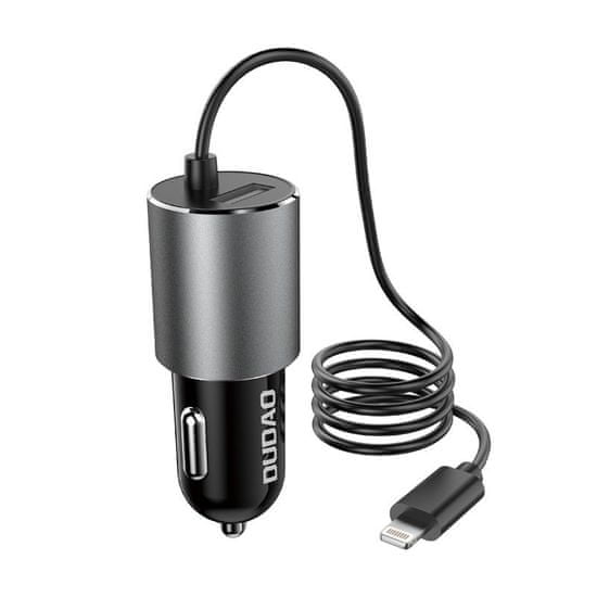 DUDAO R5Pro USB autonabíječka + Lightning kabel 3.4A, černá