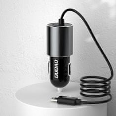 DUDAO R5Pro USB autonabíječka + Lightning kabel 3.4A, černá