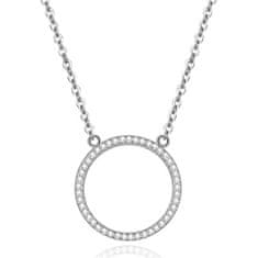 Beneto Stříbrný náhrdelník s kruhovým přívěskem AGS1224/47