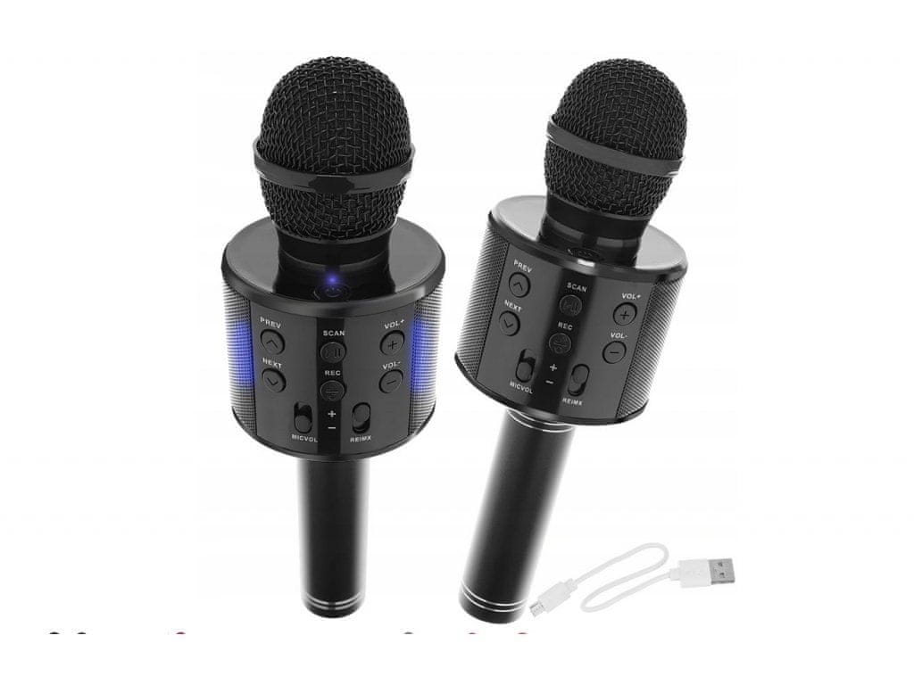 Alum online Bezdrátový karaoke mikrofon WS-858 - Rose Gold