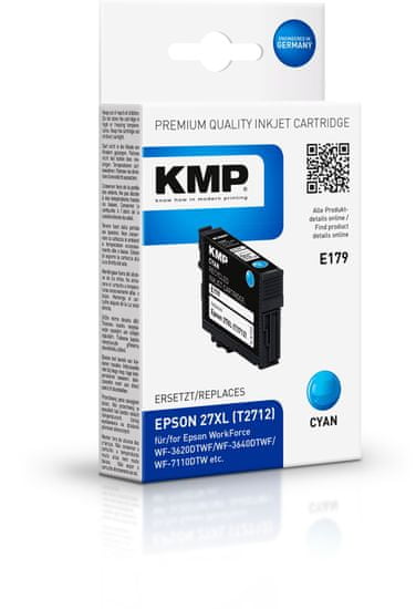 KMP Epson 27XL (Epson T2712) modrý inkoust pro tiskárny Epson