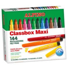 Alpino Velké balení 144 barevných fixů Maxi