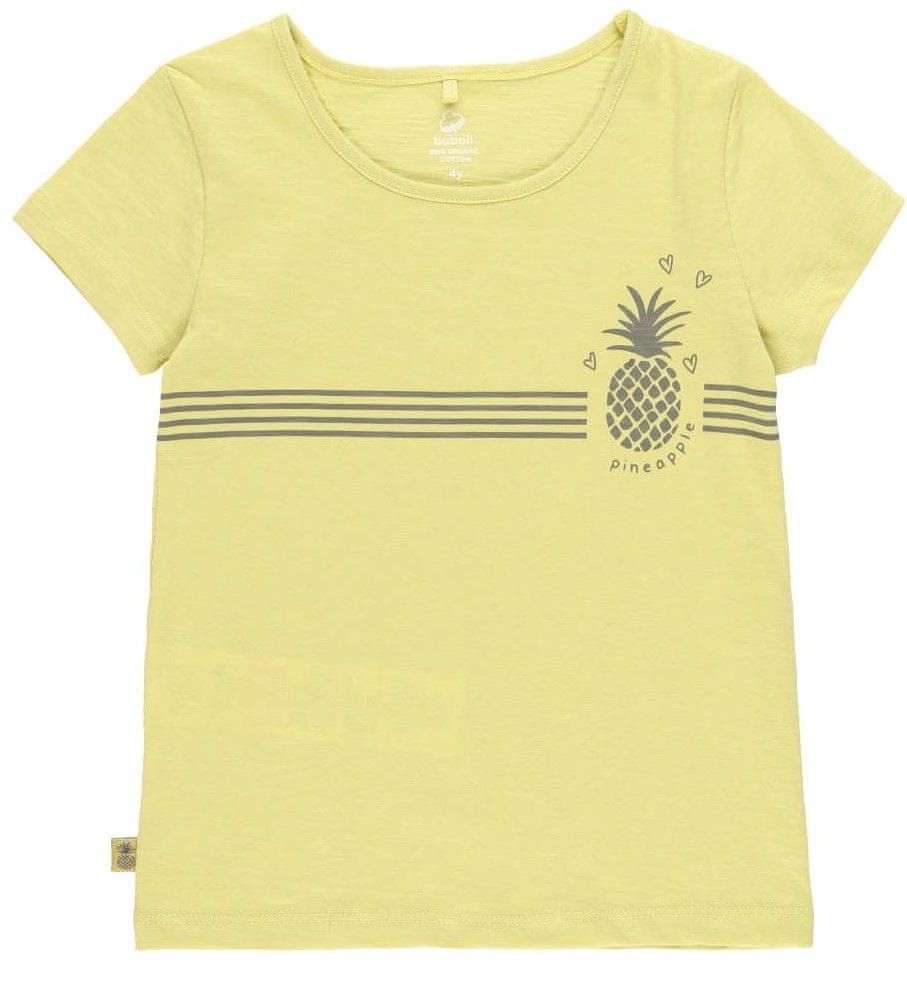 Boboli dívčí tričko z organické bavlny 622044 104 žlutá