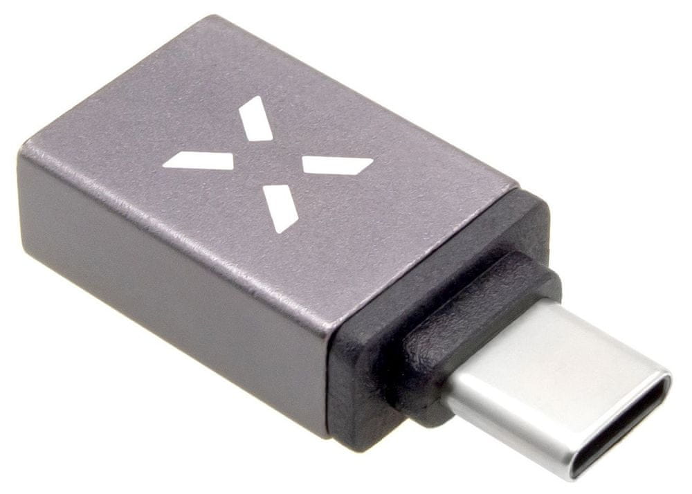 FIXED Redukce z hliníku Link USB-A na USB-C FIXA-UC-GR, šedá